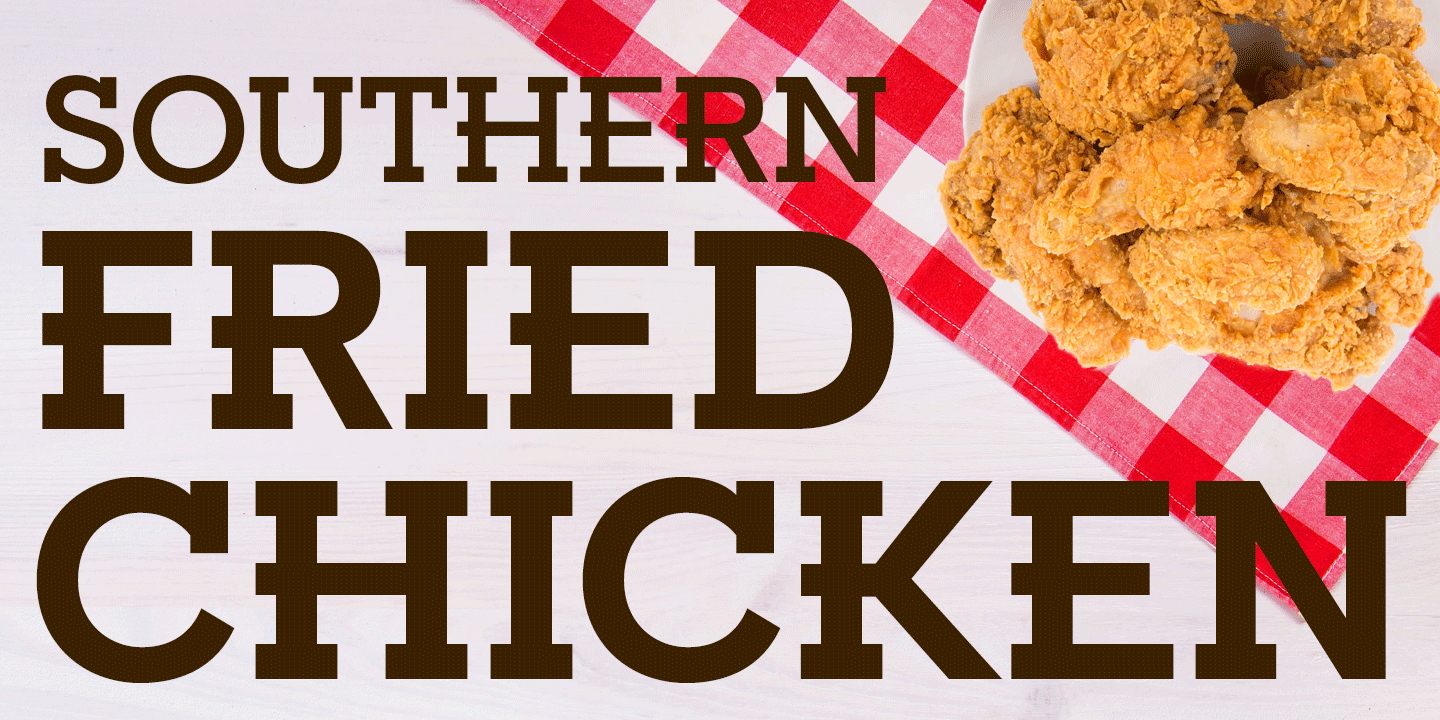 Пример шрифта Fried Chicken #7